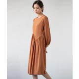 Aラインスモックワンピース ハイウエスト ゆったり | SEU | 詳細画像3