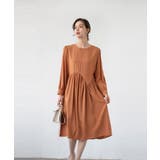 Aラインスモックワンピース ハイウエスト ゆったり | SEU | 詳細画像10