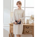 胸元レースデザインパーティードレス・結婚式ワンピース | DRESS+ | 詳細画像10 