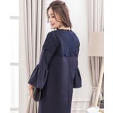 胸元レースデザインパーティードレス・結婚式ワンピース | DRESS+ | 詳細画像17 