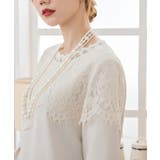 胸元レースデザインパーティードレス・結婚式ワンピース | DRESS+ | 詳細画像25 