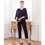 ネイビー | 結婚式 パーティードレス パンツドレス | DRESS+