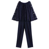 ネイビー | 結婚式セットアップ パンツドレス 体型カバー | DRESS+