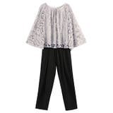 グレー×ブラック | 結婚式セットアップ パンツドレス 体型カバー | DRESS+