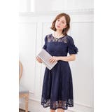 ネイビー | 結婚式 ワンピース パーティードレス | DRESS+