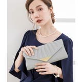 【結婚式・お呼ばれに使えるパーティーバッグ】三角形メタルプレートクラッチバッグ | DRESS+ | 詳細画像16