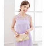 【結婚式・お呼ばれに使えるパーティーバッグ】三角形メタルプレートクラッチバッグ | DRESS+ | 詳細画像18