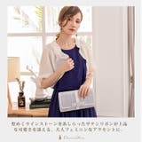 ビジューラディアルサテンプリーツクラッチバッグ | DRESS+ | 詳細画像3
