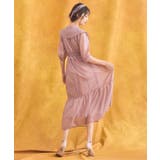ワンピース シアー素材 ケープ付き ミモレ丈パーティードレス卒業式 成人式 | DRESS+ | 詳細画像12 