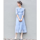 ワンピース シアー素材 ケープ付き ミモレ丈パーティードレス卒業式 成人式 | DRESS+ | 詳細画像13 