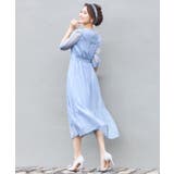 ワンピース シアー素材 ケープ付き ミモレ丈パーティードレス卒業式 成人式 | DRESS+ | 詳細画像14 