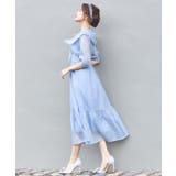 ワンピース シアー素材 ケープ付き ミモレ丈パーティードレス卒業式 成人式 | DRESS+ | 詳細画像17 