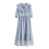 ワンピース シアー素材 ケープ付き ミモレ丈パーティードレス卒業式 成人式 | DRESS+ | 詳細画像18 