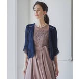 ネイビー | ボレロ パーティードレス ドレス | DRESS+