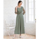 カーキ | パーティー 結婚式 ジャンプスーツ | DRESS+