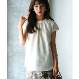 ホワイト | 前後2wayフレンチスリーブブラウス | SAISON DE PAPILLON 