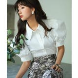 パワーショルダースタイルアップブラウス | SAISON DE PAPILLON  | 詳細画像11 