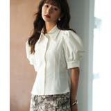 パワーショルダースタイルアップブラウス | SAISON DE PAPILLON  | 詳細画像4 