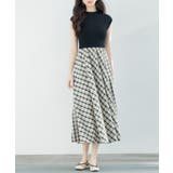 ニットトップスとチェック柄スカートのドッキングワンピース | SAISON DE PAPILLON  | 詳細画像15 