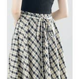 ニットトップスとチェック柄スカートのドッキングワンピース | SAISON DE PAPILLON  | 詳細画像20 