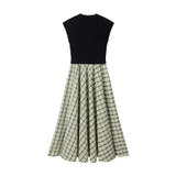 ニットトップスとチェック柄スカートのドッキングワンピース | SAISON DE PAPILLON  | 詳細画像27 