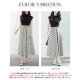 ニットトップスとチェック柄スカートのドッキングワンピース | SAISON DE PAPILLON  | 詳細画像4 