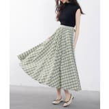 ニットトップスとチェック柄スカートのドッキングワンピース | SAISON DE PAPILLON  | 詳細画像6 