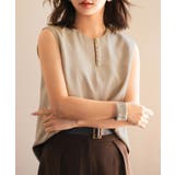 パールキーネックノースリーブブラウス | SAISON DE PAPILLON | 詳細画像7