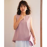 ピンク | パールキーネックノースリーブブラウス | SAISON DE PAPILLON