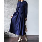 ネイビー | ウエストタックカットソーパーカーワンピース | SAISON DE PAPILLON 