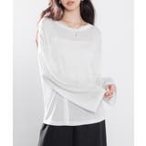 シアー生地長袖クルーネックトップス | SAISON DE PAPILLON  | 詳細画像11 