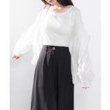 シアー生地長袖クルーネックトップス | SAISON DE PAPILLON  | 詳細画像16 