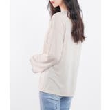 シアー生地長袖クルーネックトップス | SAISON DE PAPILLON  | 詳細画像19 