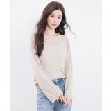 シアー生地長袖クルーネックトップス | SAISON DE PAPILLON  | 詳細画像22 