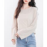 シアー生地長袖クルーネックトップス | SAISON DE PAPILLON  | 詳細画像26 