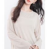 シアー生地長袖クルーネックトップス | SAISON DE PAPILLON  | 詳細画像28 