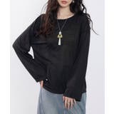 シアー生地長袖クルーネックトップス | SAISON DE PAPILLON  | 詳細画像29 