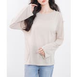 シアー生地長袖クルーネックトップス | SAISON DE PAPILLON  | 詳細画像3 