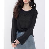 シアー生地長袖クルーネックトップス | SAISON DE PAPILLON  | 詳細画像34 