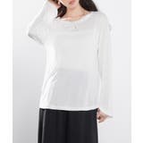 シアー生地長袖クルーネックトップス | SAISON DE PAPILLON  | 詳細画像7 