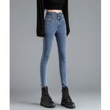 裏起毛ハイウエストストレッチスキニーデニムパンツ | SAISON DE PAPILLON  | 詳細画像14 