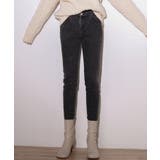 裏起毛ハイウエストストレッチスキニーデニムパンツ | SAISON DE PAPILLON  | 詳細画像2 