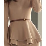 ブラウン | ゴールドバックル細ベルト | SAISON DE PAPILLON 