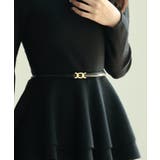 ゴールドバックル細ベルト | SAISON DE PAPILLON  | 詳細画像4 