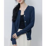 【接触冷感】クルーネックサマーニットカーディガン | SAISON DE PAPILLON | 詳細画像7