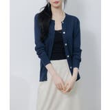 【接触冷感】クルーネックサマーニットカーディガン | SAISON DE PAPILLON | 詳細画像10