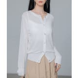 【接触冷感】クルーネックサマーニットカーディガン | SAISON DE PAPILLON | 詳細画像19