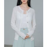 【接触冷感】クルーネックサマーニットカーディガン | SAISON DE PAPILLON | 詳細画像22