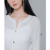 【接触冷感】クルーネックサマーニットカーディガン | SAISON DE PAPILLON | 詳細画像24