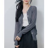 【接触冷感】クルーネックサマーニットカーディガン | SAISON DE PAPILLON | 詳細画像30